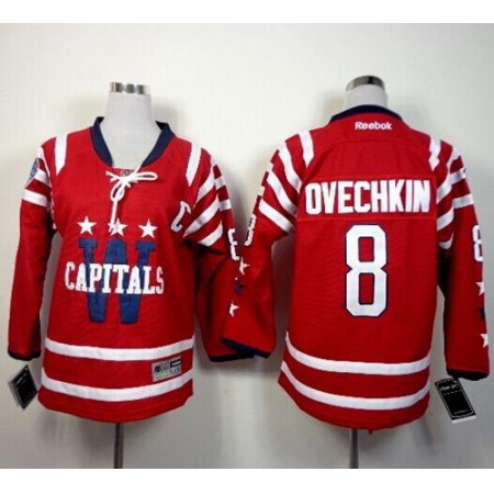 Capitals #8 Alex Ovechkin 2015 Winter Classic Red Stitched Youth NHL Jersey