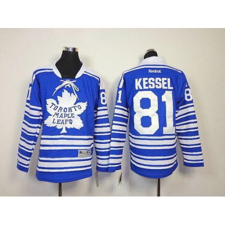 Maple Leafs #81 Phil Kessel Blue 2014 Winter Classic Stitched Youth NHL Jersey