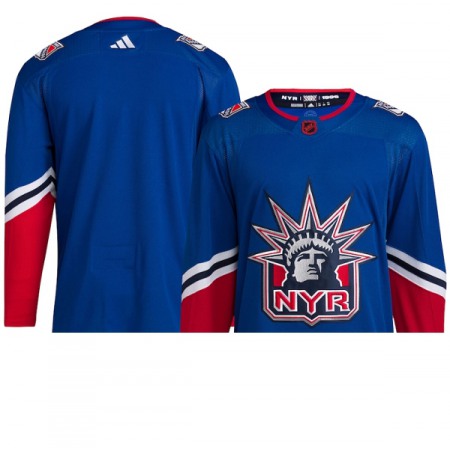 Youth New York Rangers Blank Blue 2022-23 Reverse Retro Stitched Jersey