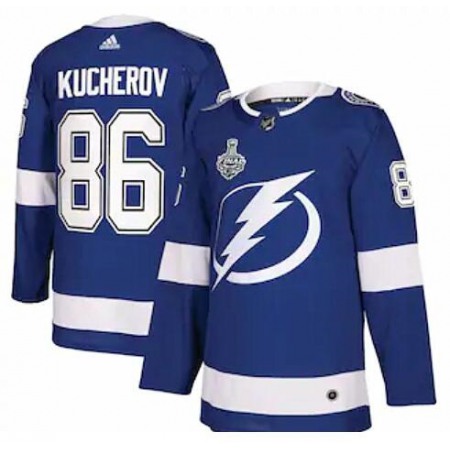 Youth Tampa Bay Lightning #86 Nikita Kucherov Blue Stanley Cup Finals Stitched Jersey