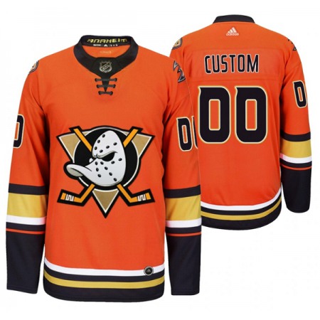 Men's Anaheim Ducks Custom Orange Stitched Hockey Jersey