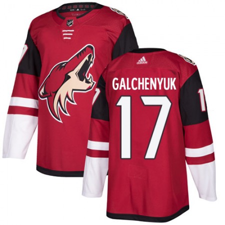 Men's Arizona Coyotes #17 Alex Galchenyuk Burgundy Red 2018 Season Home Stitched NHL Jersey