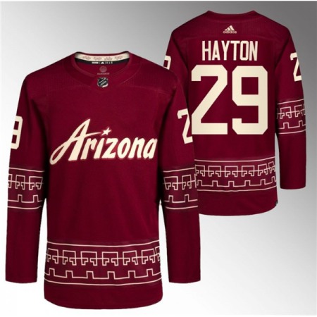 Men's Arizona Coyotes #29 Barrett Hayton Garnet Alternate Pro Jersey