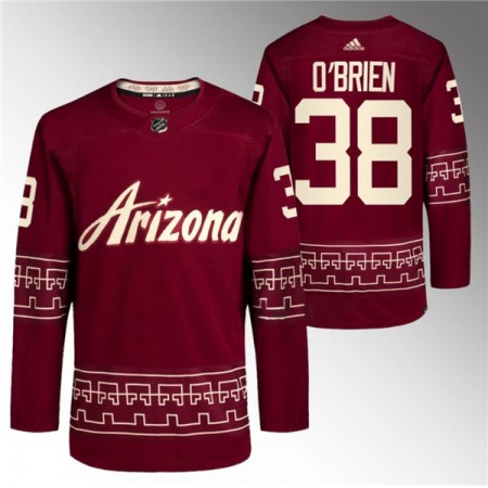 Men's Arizona Coyotes #38 Liam O'Brien Garnet Alternate Pro Jersey