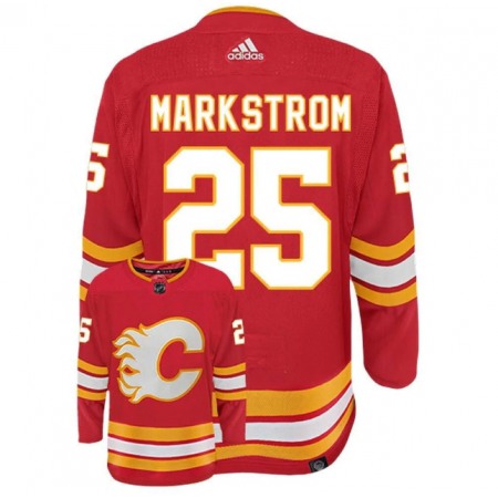 Men's Calgary Flames #25 Jacob Markstrom Red Stitched NHL Jersey