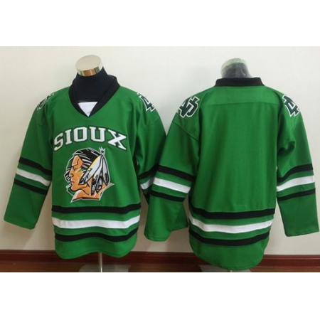 Blackhawks Blank Green Sioux Stitched NHL Jersey