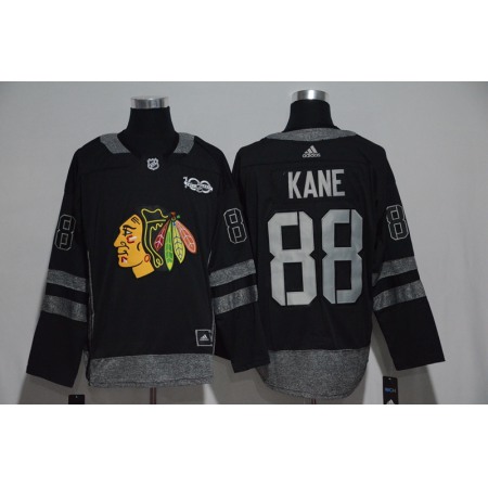 Chicago Blackhawks #88 Patrick Kane Black Men's 1917-2017 100th Anniversary Stitched NHL Jersey
