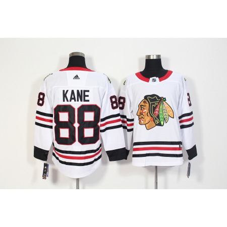 Men's Adidas Chicago Blackhawks #88 Patrick Kane White Stitched NHL Jersey