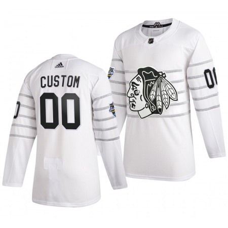 Men's Chicago Blackhawks Custom 2020 White All Star Stitched Jersey