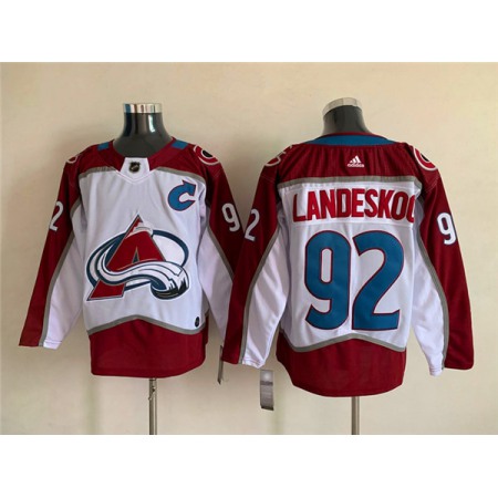 Men's Colorado Avalanche #92 Gabriel Landeskog White Stitched Jersey