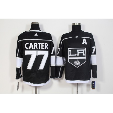 Men's Adidas Los Angeles Kings #77 Jeff Carter Black Stitched NHL Jersey