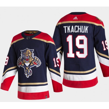 Men's Florida Panthers #19 Matthew Tkachuk 2022 Navy Reverse Retro Stitched Jersey