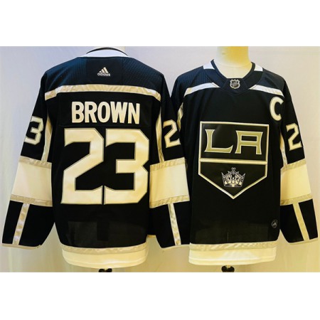 Men's Los Angeles Kings #23 Dustin Brown Black Stitched Jersey