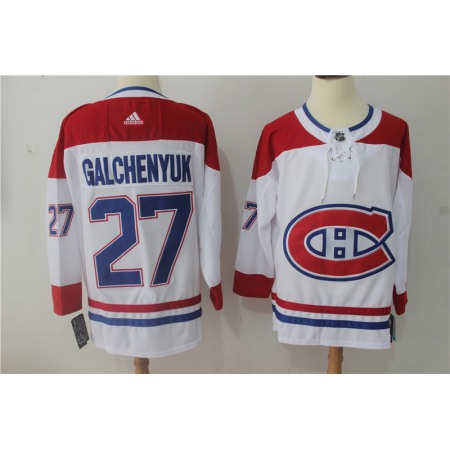 Men's Adidas Montreal Canadiens #27 Alex Galchenyuk White Stitched NHL Jersey