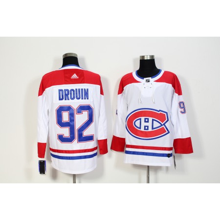 Men's Adidas Montreal Canadiens #92 Jonathan Drouin White Stitched NHL Jersey