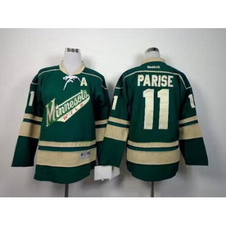 Men's Minnesota Wild Custom Green Stitched Jersey