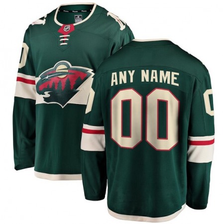 Men's Minnesota Wild Custom Green Stitched Jersey