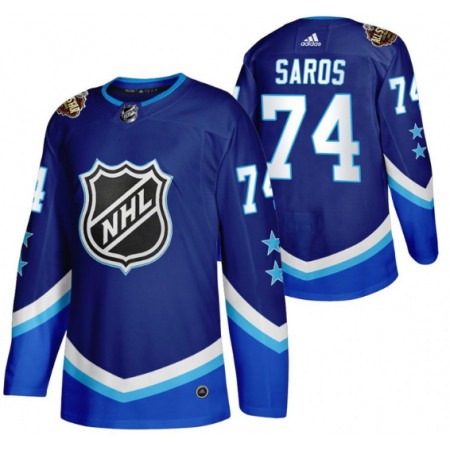 Men's Nashville Predators #74 Juuse Saros 2022 All-Star Blue Stitched Jersey