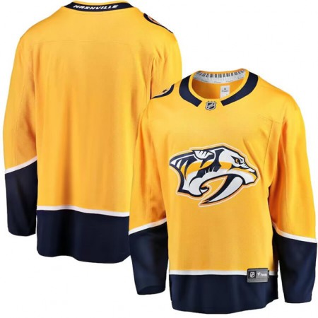 Men's Nashville Predators Blank Gold Breakaway Home Stitched Jersey