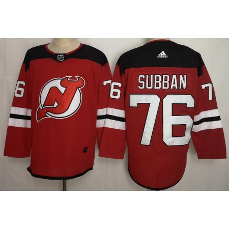 Men's New Jersey Devils #76 P.K. Subban Red Stitched NHL Jersey
