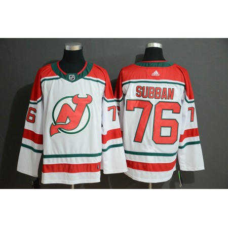 Men's New Jersey Devils #76 P.K. Subban White Stitched NHL Jersey