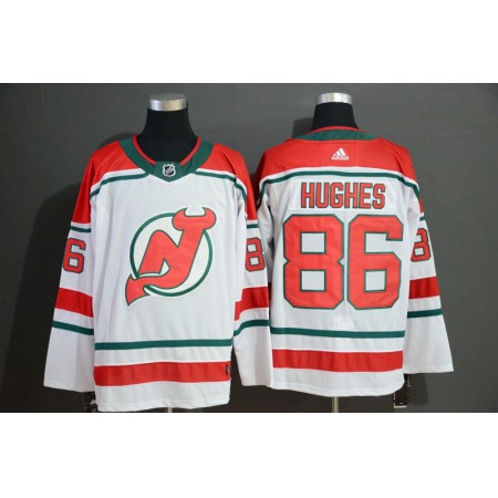 Men's New Jersey Devils #86 Jack Hughes White Stitched NHL Jersey
