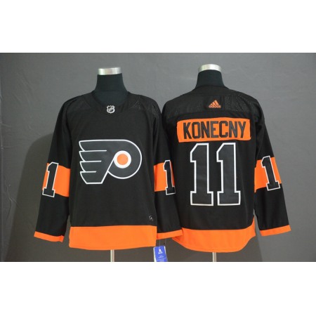 Men's Philadelphia Flyers #11 Travis Konecny Black Stitched NHL Jersey
