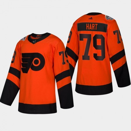 Men's Philadelphia Flyers #79 Carter Hart Orange 2019 Stadium Series Stitched NHL Jersey