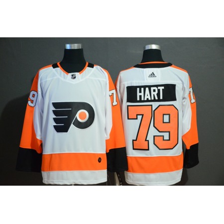 Men's Philadelphia Flyers #79 Carter Hart White Stitched NHL Jersey