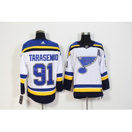 Men's Adidas St. Louis Blues #91 Vladimir Tarasenko White Stitched NHL Jersey