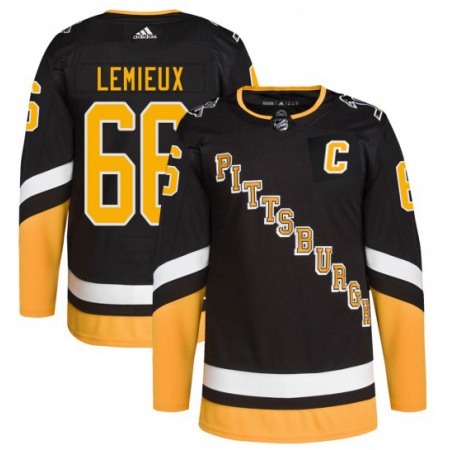 Men's Pittsburgh Penguins #66 Mario Lemieux 2021/2022 Black Stitched Jersey