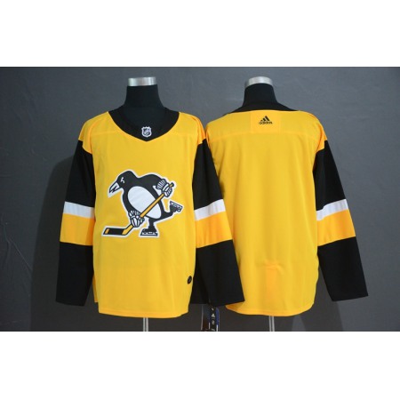 Men's Pittsburgh Penguins Gold Stitched NHL Jersey