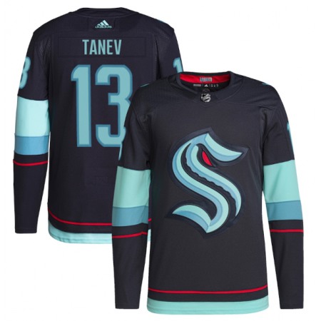 Men's Seattle Kraken #13 Brandon Tanev Navy Stitched Jersey