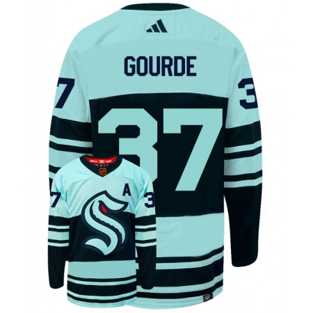 Men's Seattle Kraken #37 Yanni Gourde Ice Blue 2022-23 Reverse Retro Stitched Jersey
