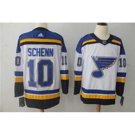 Men's St. Louis Blues #10 Brayden Schenn White Stitched NHL Jersey