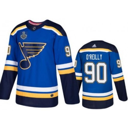 Men's St. Louis Blues #90 Ryan O'Reilly Blue 2019 Stanley Cup Champions Stitched NHL Jersey