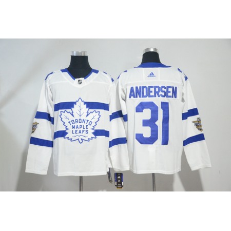 Men's Adidas Toronto Maple Leafs #31 Frederik Andersen White 2018 NHL Stadium Series Stitched NHL Jersey