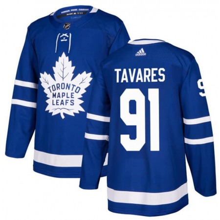Men's Adidas Toronto Maple Leafs #91 John Tavares Blue Stitched NHL Jersey