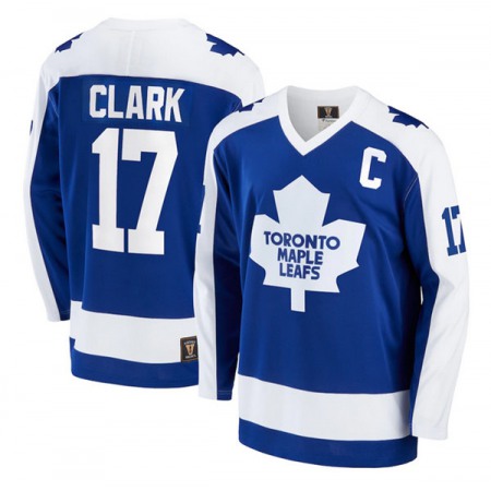 Men's Toronto Maple Leafs #17 Wendel Clark Blue Stitched Jersey