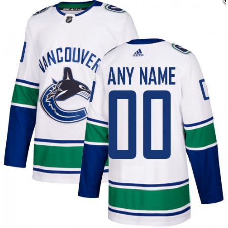Men's Vancouver Canucks White Custom Name Number Size NHL Stitched Jersey