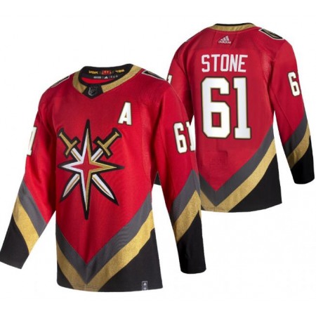 Men's Vegas Golden Knights #61 Mark Stone 2021 Reverse Retro Red Stitched NHL Jersey