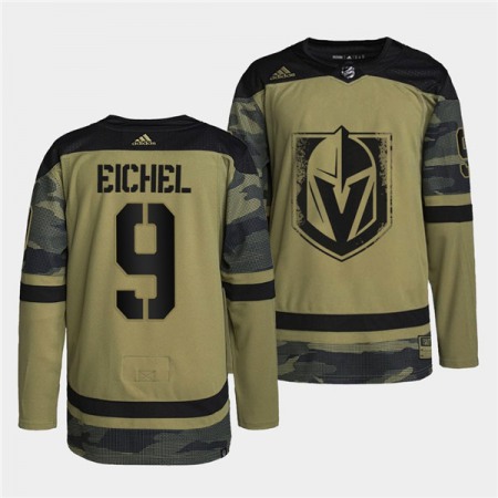 Men's Vegas Golden Knights #9 Jack Eichel 2022 Camo Military Appreciation Night Stitched Jersey