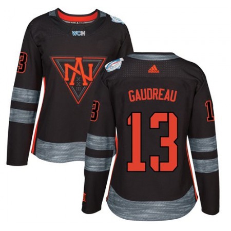 Team North America #13 Johnny Gaudreau Black 2016 World Cup Women's Stitched NHL Jersey