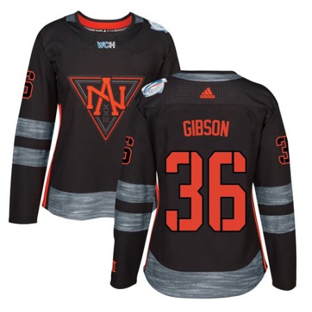 Team North America #36 John Gibson Black 2016 World Cup Women's Stitched NHL Jersey