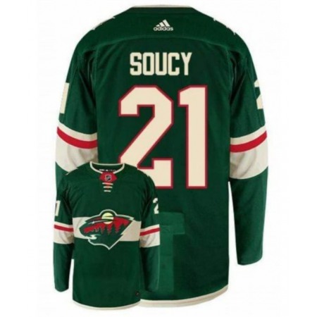 Women's Minnesota Wild #21 Carson Soucy Green Stitched NHL Jersey