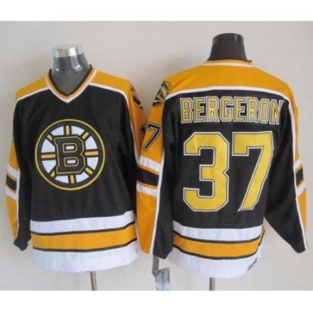 Bruins #37 Patrice Bergeron Black CCM Throwback New Stitched NHL Jersey