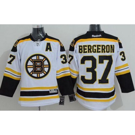 Bruins #37 Patrice Bergeron White Stitched NHL Jersey
