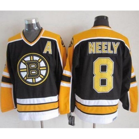 Bruins #8 Cam Neely Black CCM Throwback New Stitched NHL Jersey