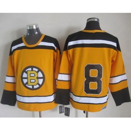 Bruins #8 Cam Neely Yellow CCM Throwback Stitched NHL Jersey
