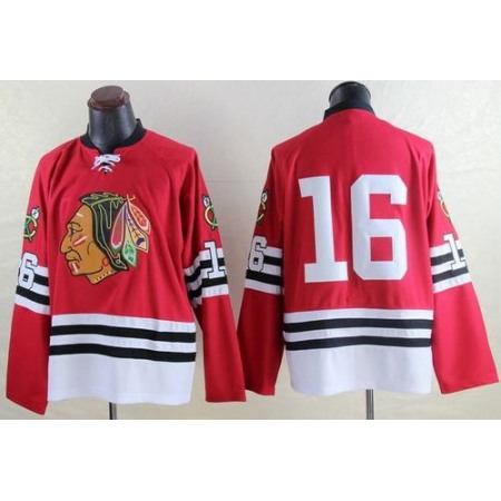 Mitchell And Ness 1960-61 Blackhawks #16 Marcus Kruger Red Throwback Stitched NHL Jersey